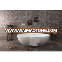 K41 factory price standard bathtub size freestanding resin stone bathtub