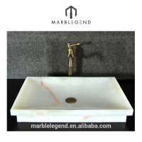 bathroom white onyx washing basin