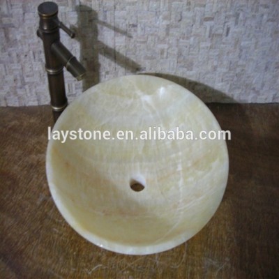 China's round beige onyx wash basin shallow sink and basin