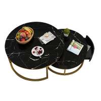 China Factory Price Nero Marquina Black Marble Table