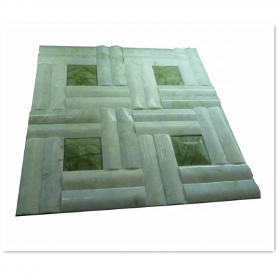 natural green onyx mosaic indoor wall