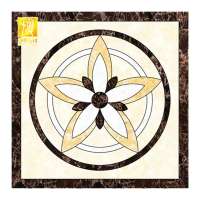 China cheap water cut marble mosaic tile floor medallion