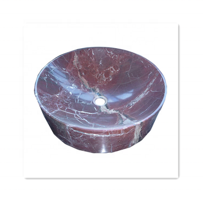 Natural red marble hand sinks indoor and outdoor