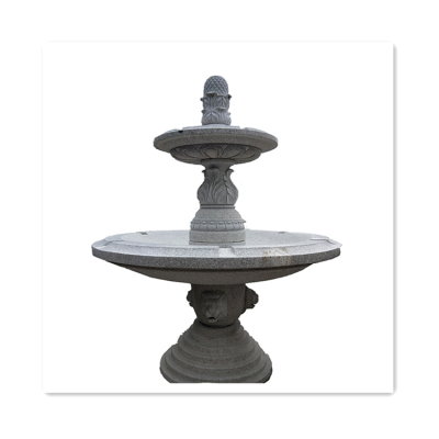 White outdoor granite fountain