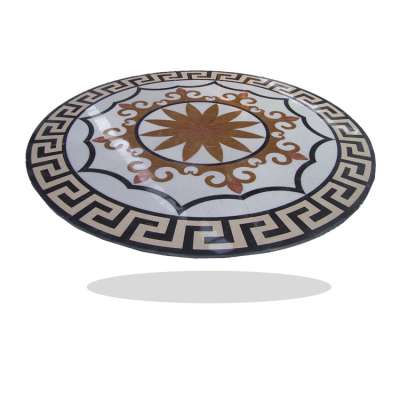 mosaic artistic fancy Medallion marble pattern floor tiles