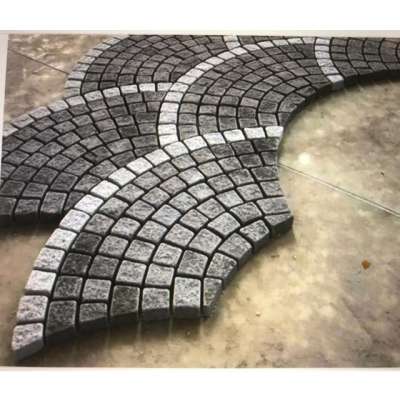 The fan style of G603 and G654 granite paving stone