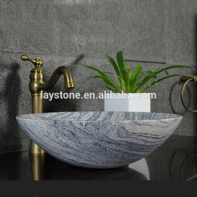 Beautiful gray granite round wash basin