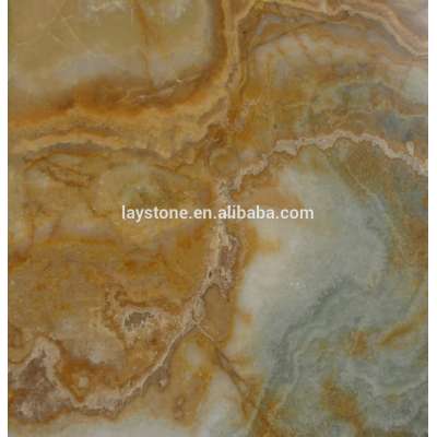 Beautiful natural yellow onyx stone slab wall floor tile