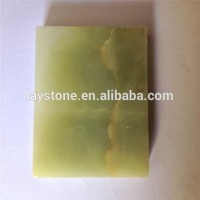 Fancy Chinese green translucent onyx slab floor tile