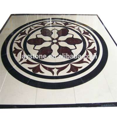 Cheap water jet medallion pattern design floor tile granite