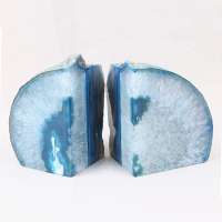 Plated agate bookends gems bookend crystals healing stones decorative