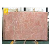 Transmittance pink onyx marble slab for wall