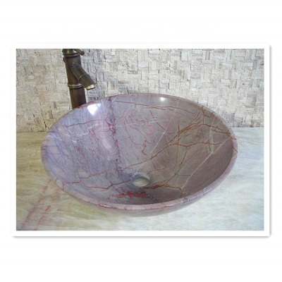 Natural purple stone hand sinks are used indoors and outdoors