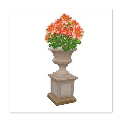 Natural granite outdoor large stone flower pot