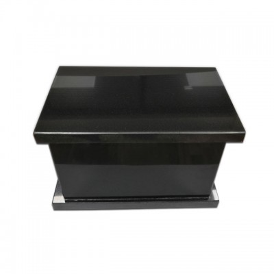 Shanxi black granite Square cinerary casket